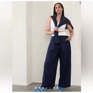 ATHLETA Brooklyn Heights Wide Leg Pant, Black, Size 20 NWT